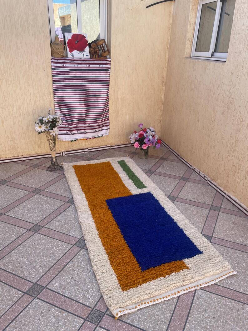 Handmade runner rug 300cm x 90cm