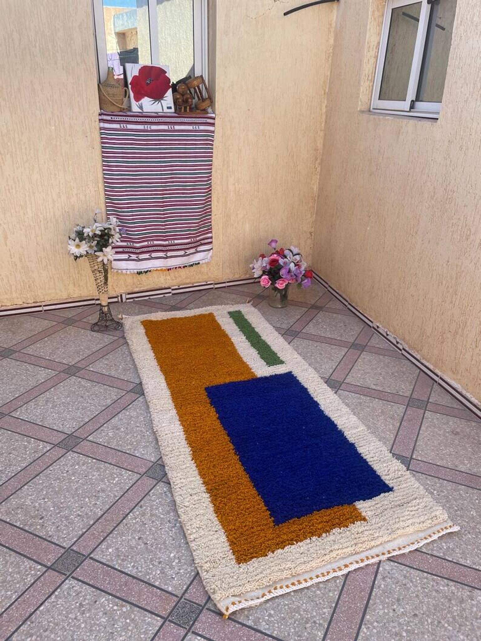 Handmade runner rug 300cm x 90cm