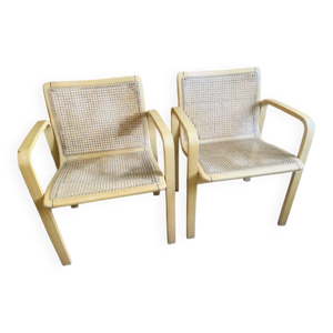 Chaises vintage cannage Olivo Pietro