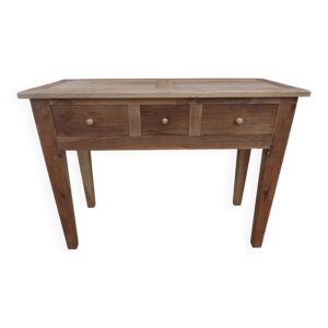 console en noyer massif - tiroirs