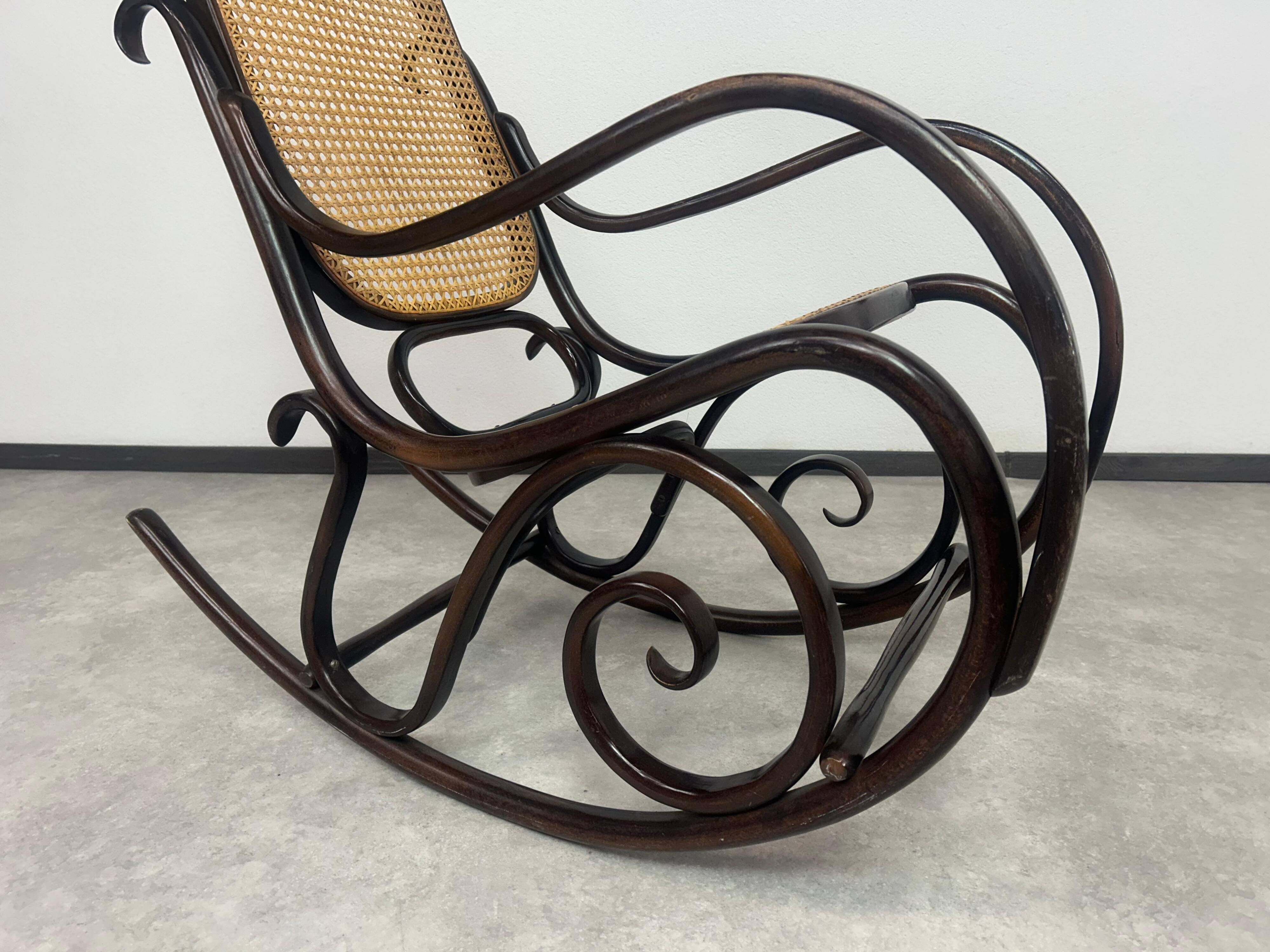 Bentwood rocking chair by Thonet