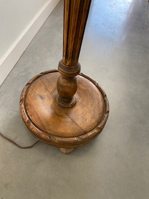Mango wood floor lamp