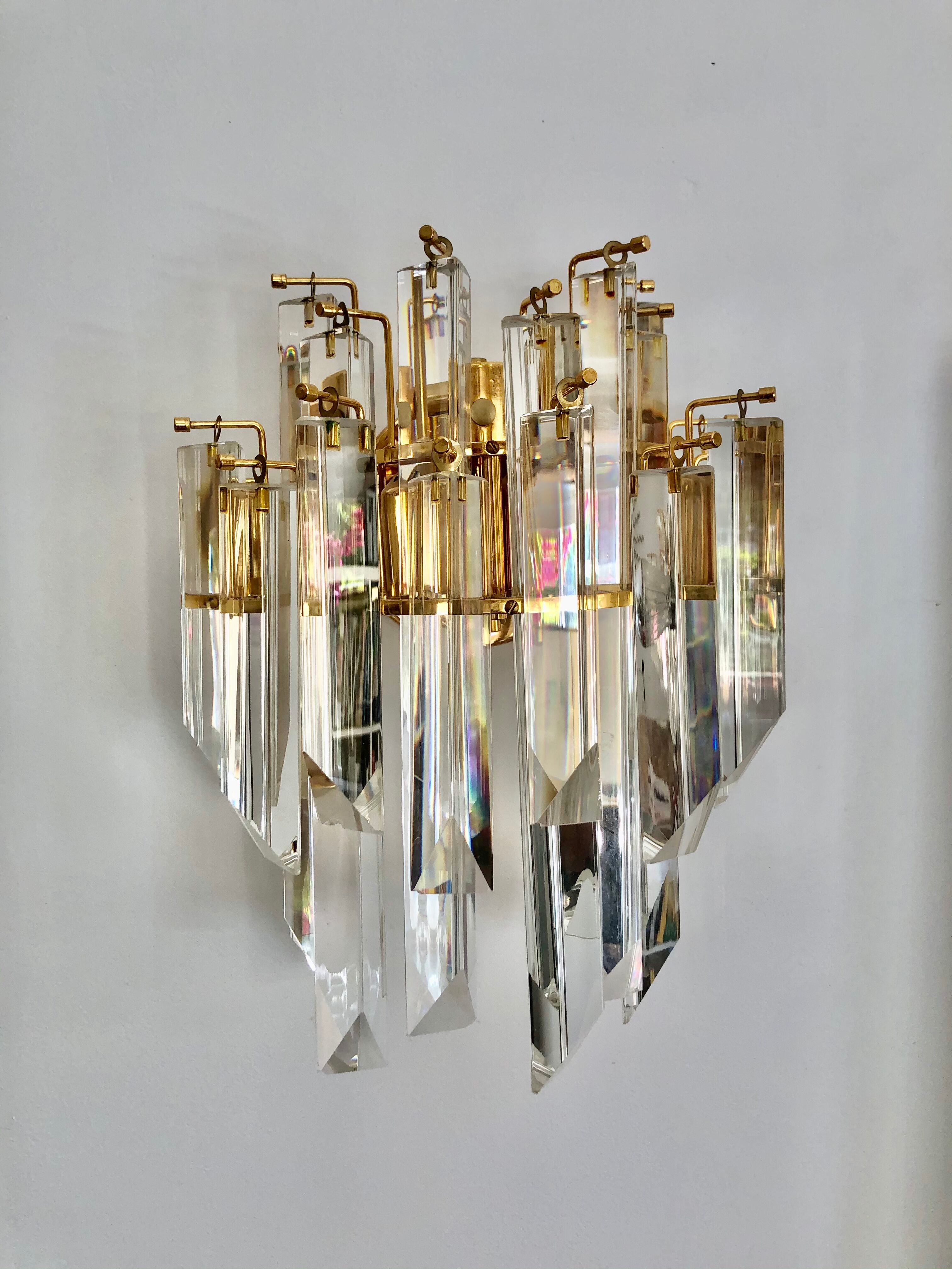 Venini sconce iridescent glass