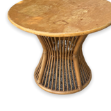 Large rattan garden table