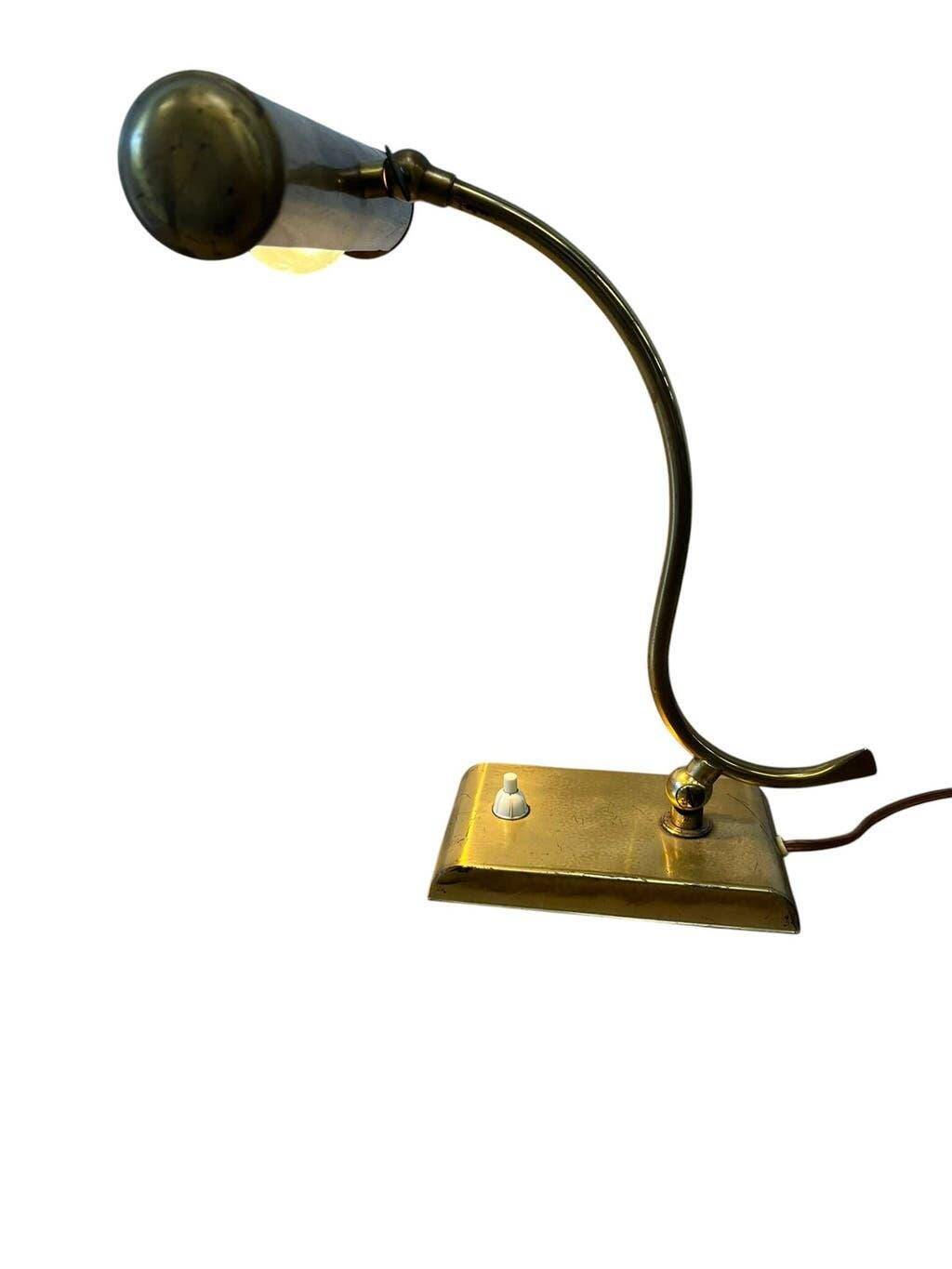 Vintage desk lamp in gilded brass / desk lamp / banker’s lamp