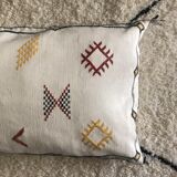 White Sabra Catus Silk Cushion