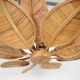"Flower" chandelier in rattan