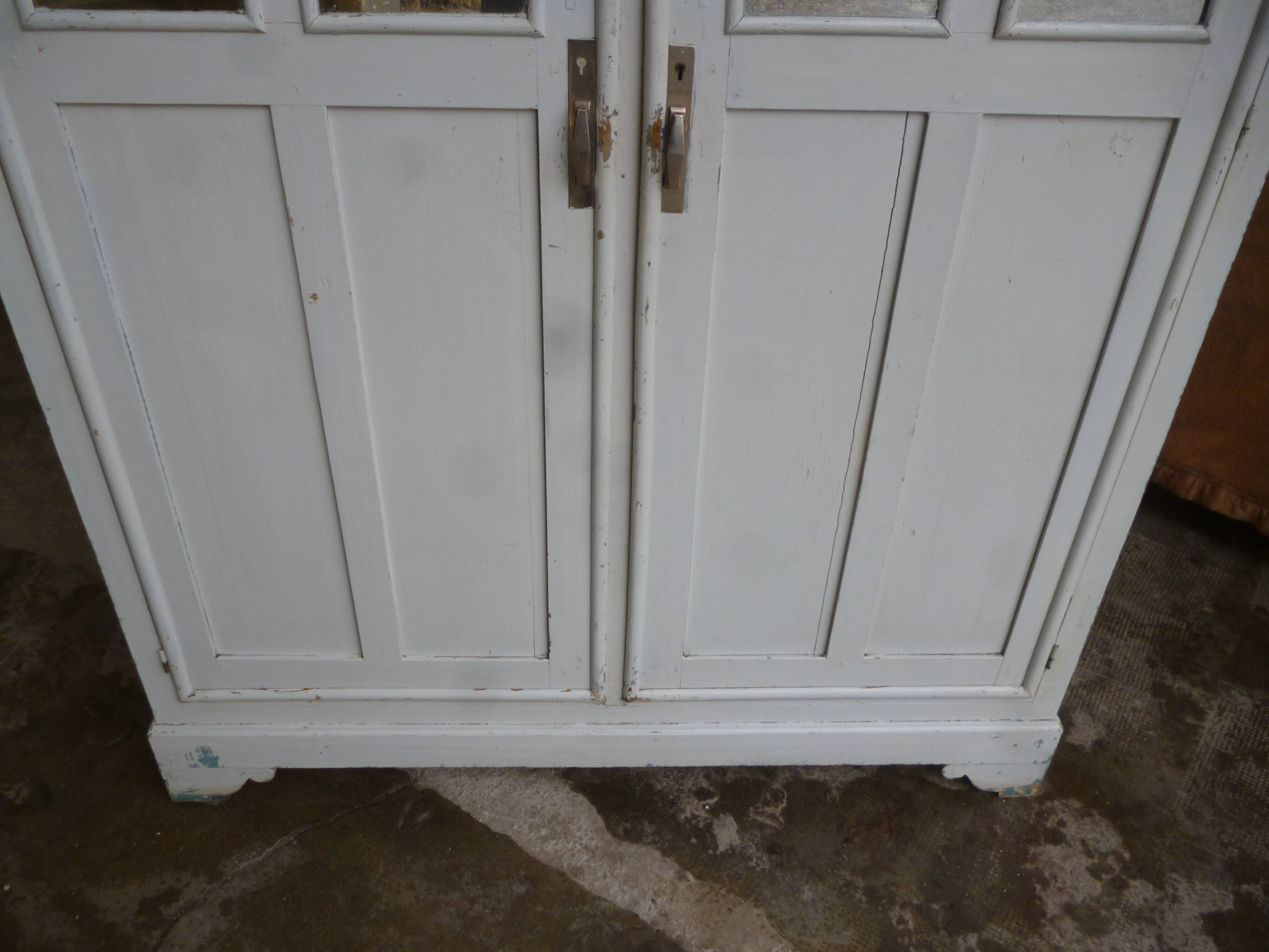 Old white patina workshop cabinet