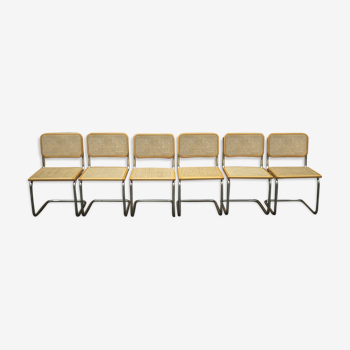 Set of 6 chairs Marcel Breuer model cesca B32