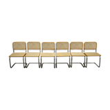 Set of 6 chairs Marcel Breuer model cesca B32
