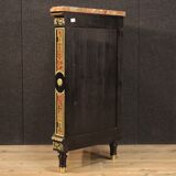 French corner cabinet in Boulle style with marble top