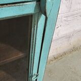 Turquoise showcase in Burmese teak