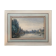 Tableau aquarelle 1872 "Bord de rivière avec pêcheur" signée à déchiffrer