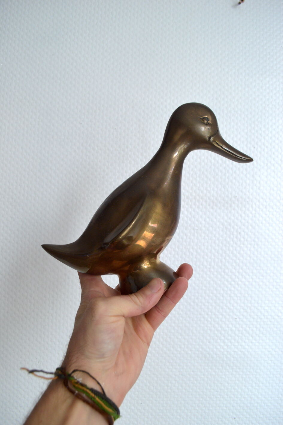 Vintage brass duck