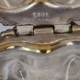 Silver-plated metal butter/shell caviar dish
