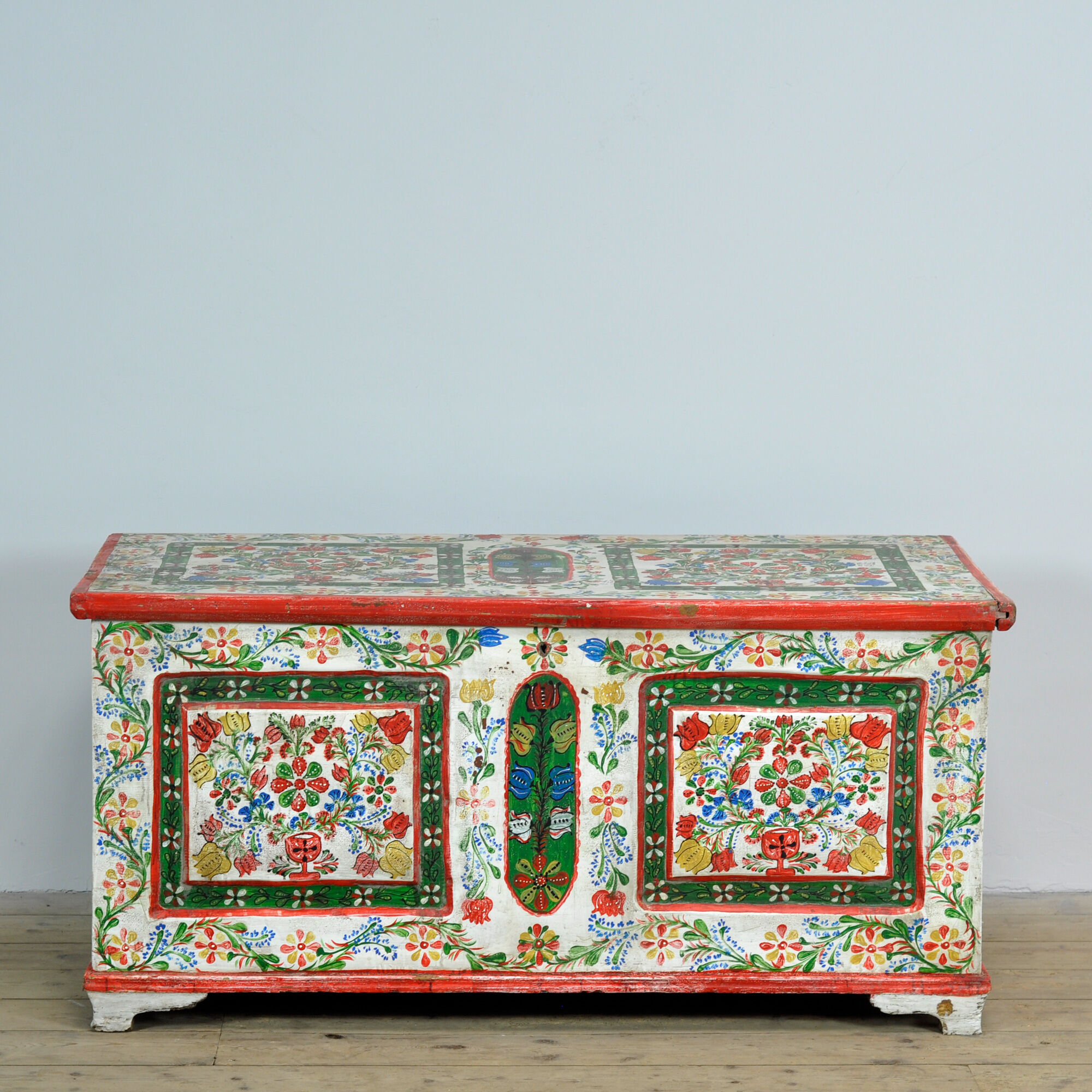 Folk art bridal chest, dated 1948