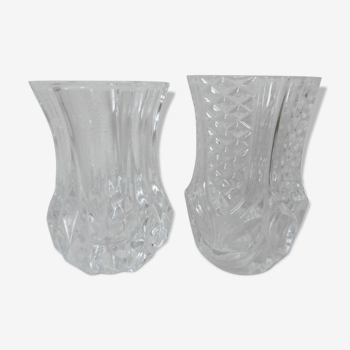 Vintage cut mini crystal vases