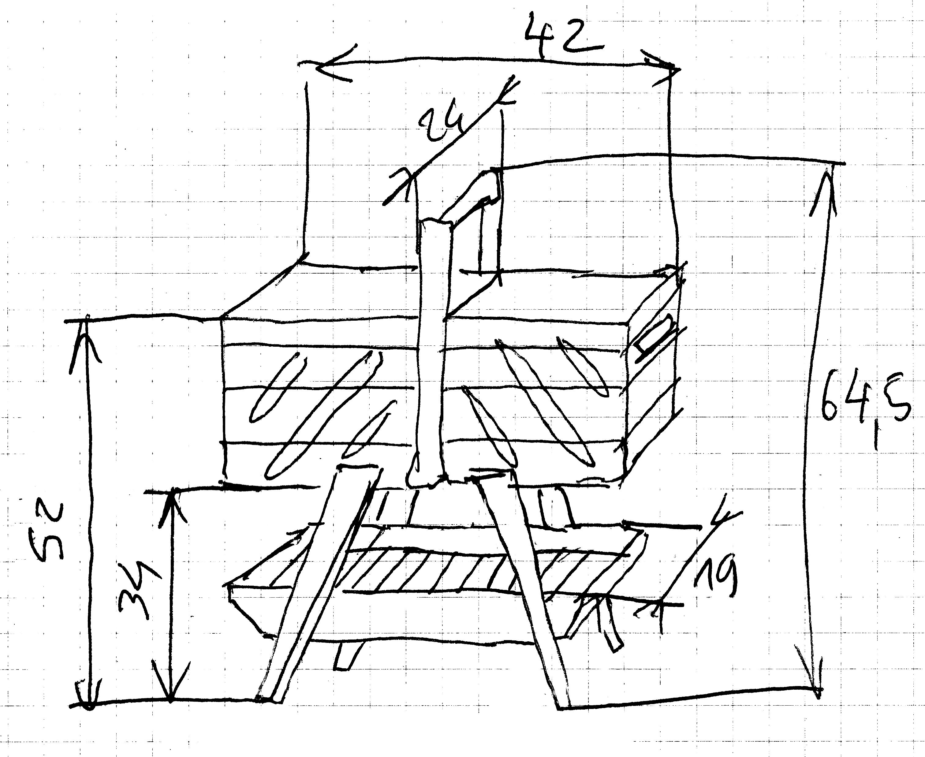 Light wood sewing bakset