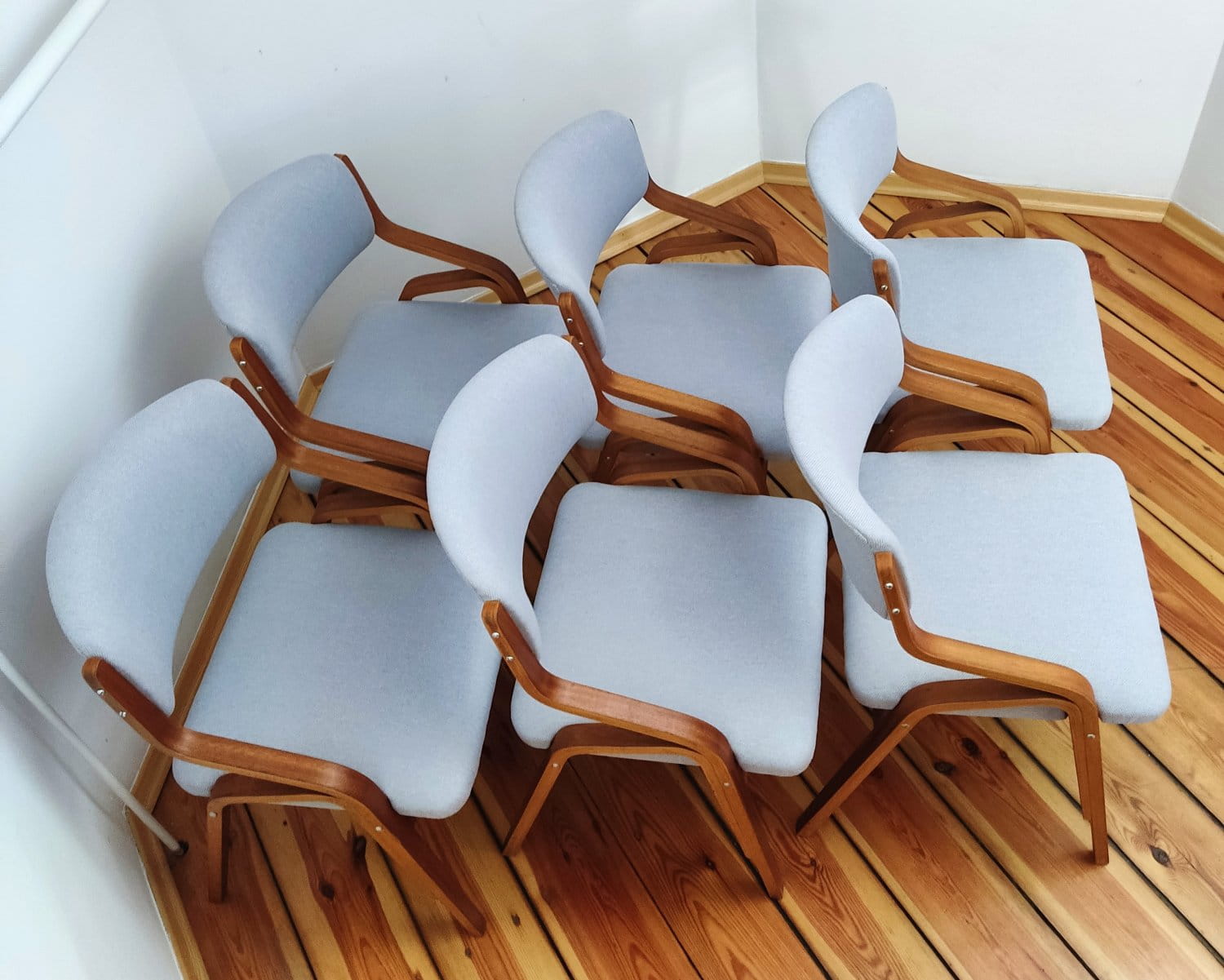 Set of Six Chairs by L. Volák for Dřevopodnik Holešov, Czechoslovakia, 1960s