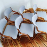 Set of Six Chairs by L. Volák for Dřevopodnik Holešov, Czechoslovakia, 1960s