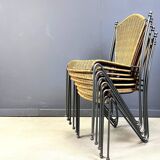 Wicker chairs by Frederick Weinberg, 1960s, set of 7