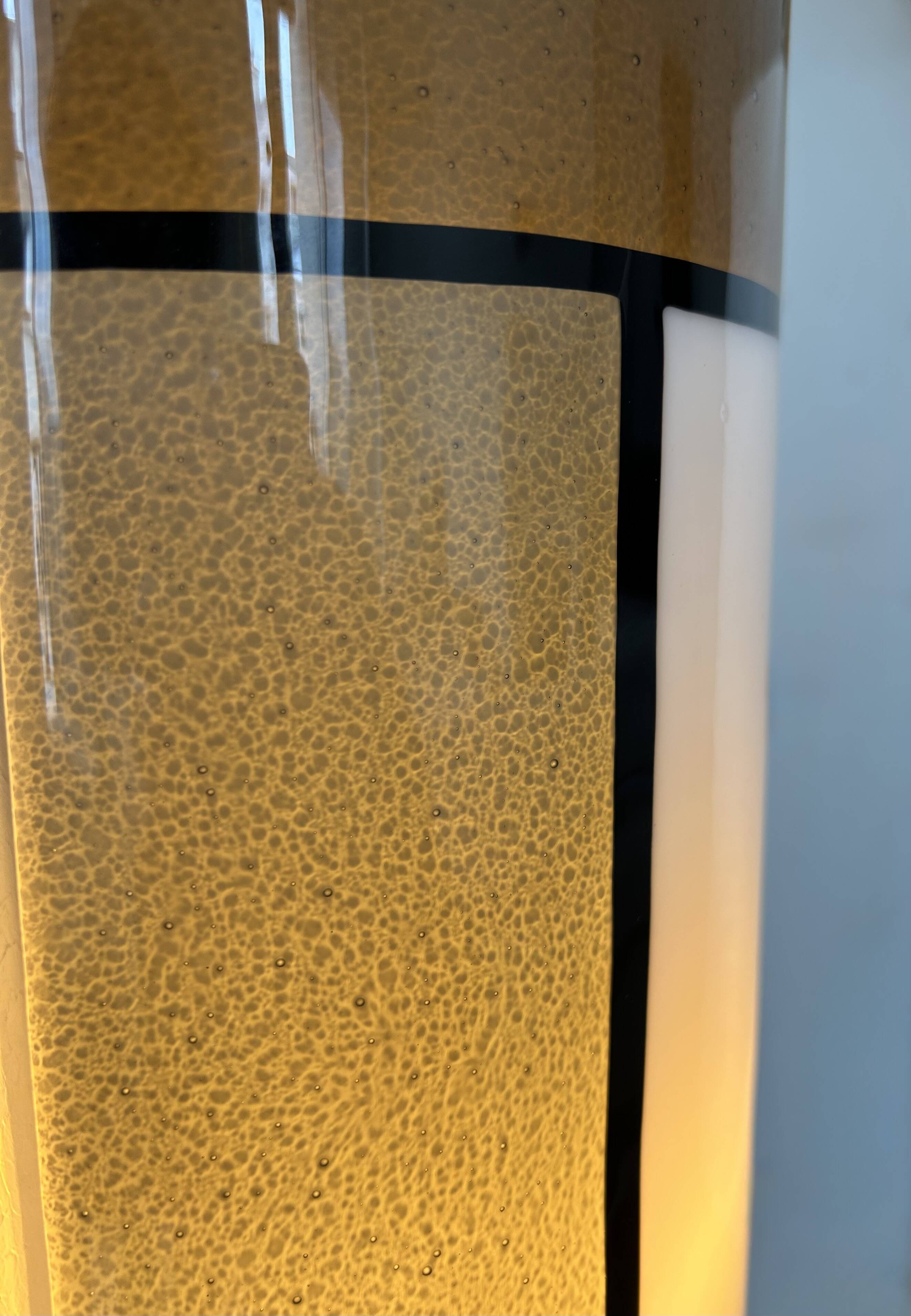 Vintage tempered glass wall lamp, Italy, 1980