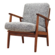 Danish armchair in wood and fabric, 1970s