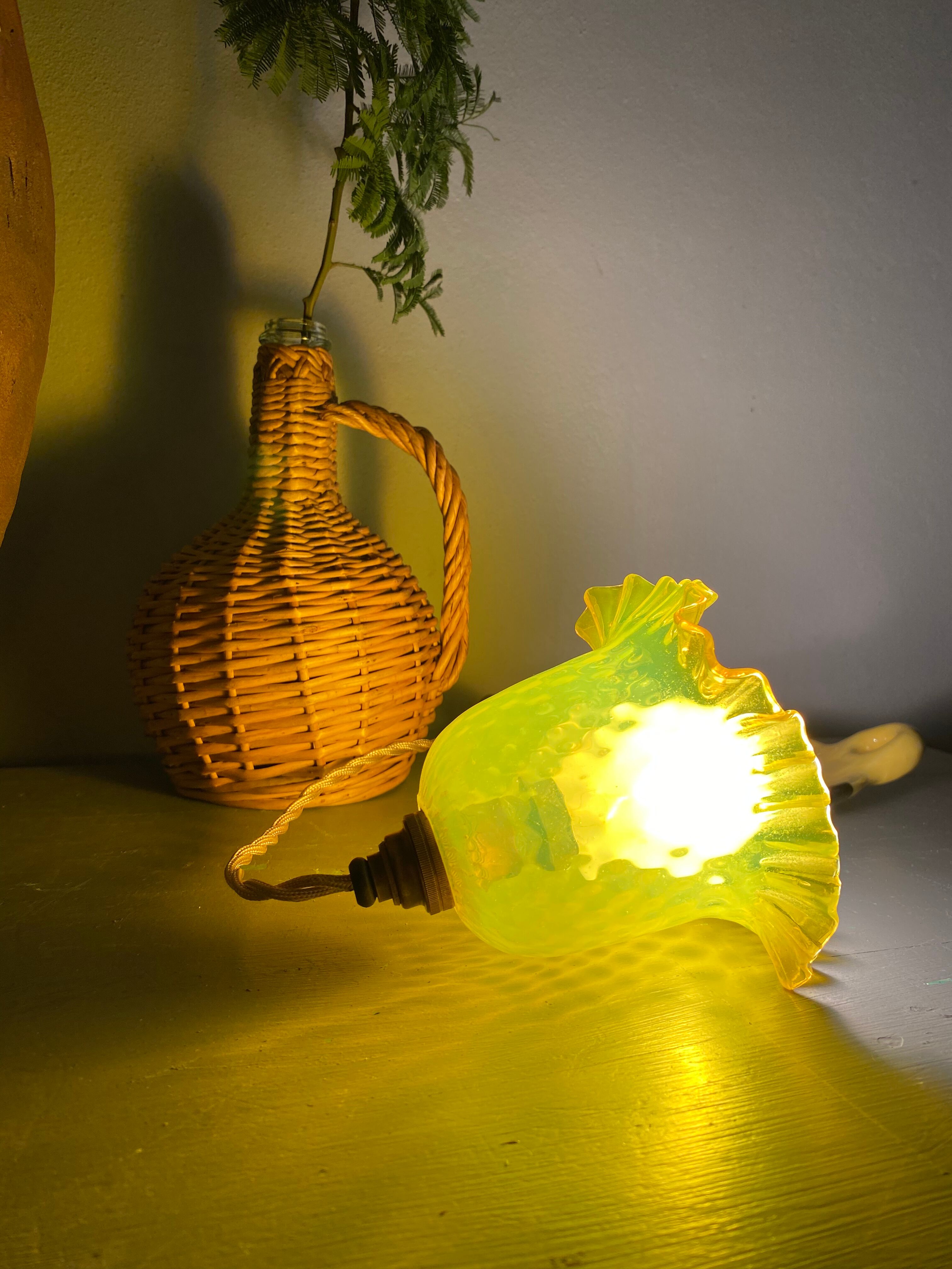 Glass suspension, 2m cable, boxwood wire pass