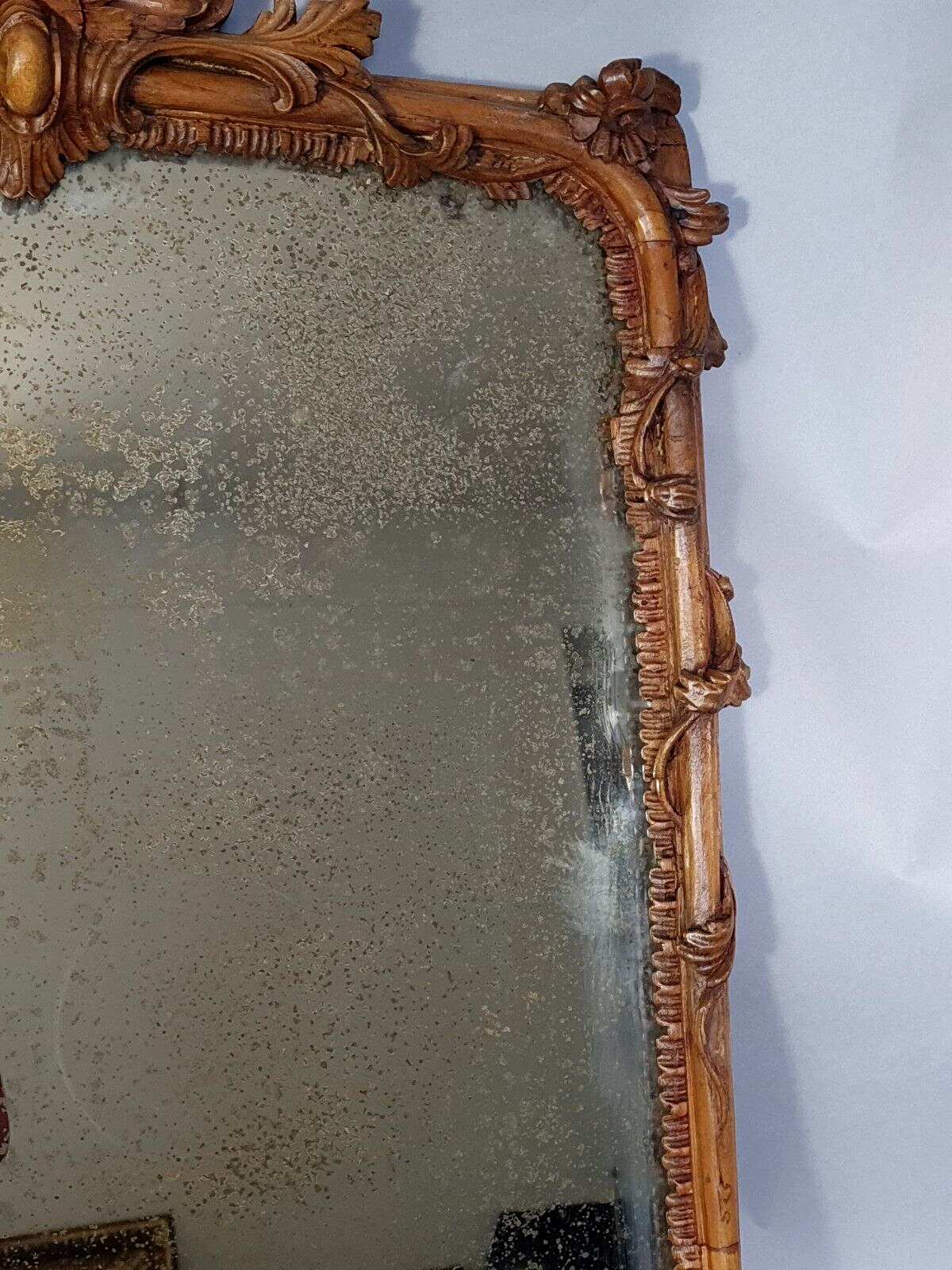 Miroir xixe siècle encadrement bois sculpté 72x54 cm sb