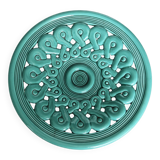 Coupe vintage en céramique tressée turquoise