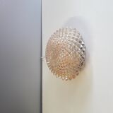 Ceiling light / Wall light - iridescent molded glass with diamond tips - 1970