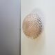 Ceiling light / Wall light - iridescent molded glass with diamond tips - 1970