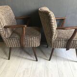 Set of 2 Vintage Cocktail Club Chairs, 1950s