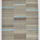 Tapis kilim vintage fait main beige et bleu, style scandinave naturel