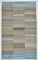 Tapis kilim vintage fait main beige et bleu, style scandinave naturel
