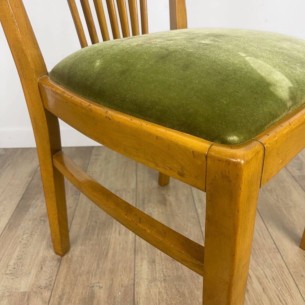 Duo of 50s Scandinavian style bar chairs