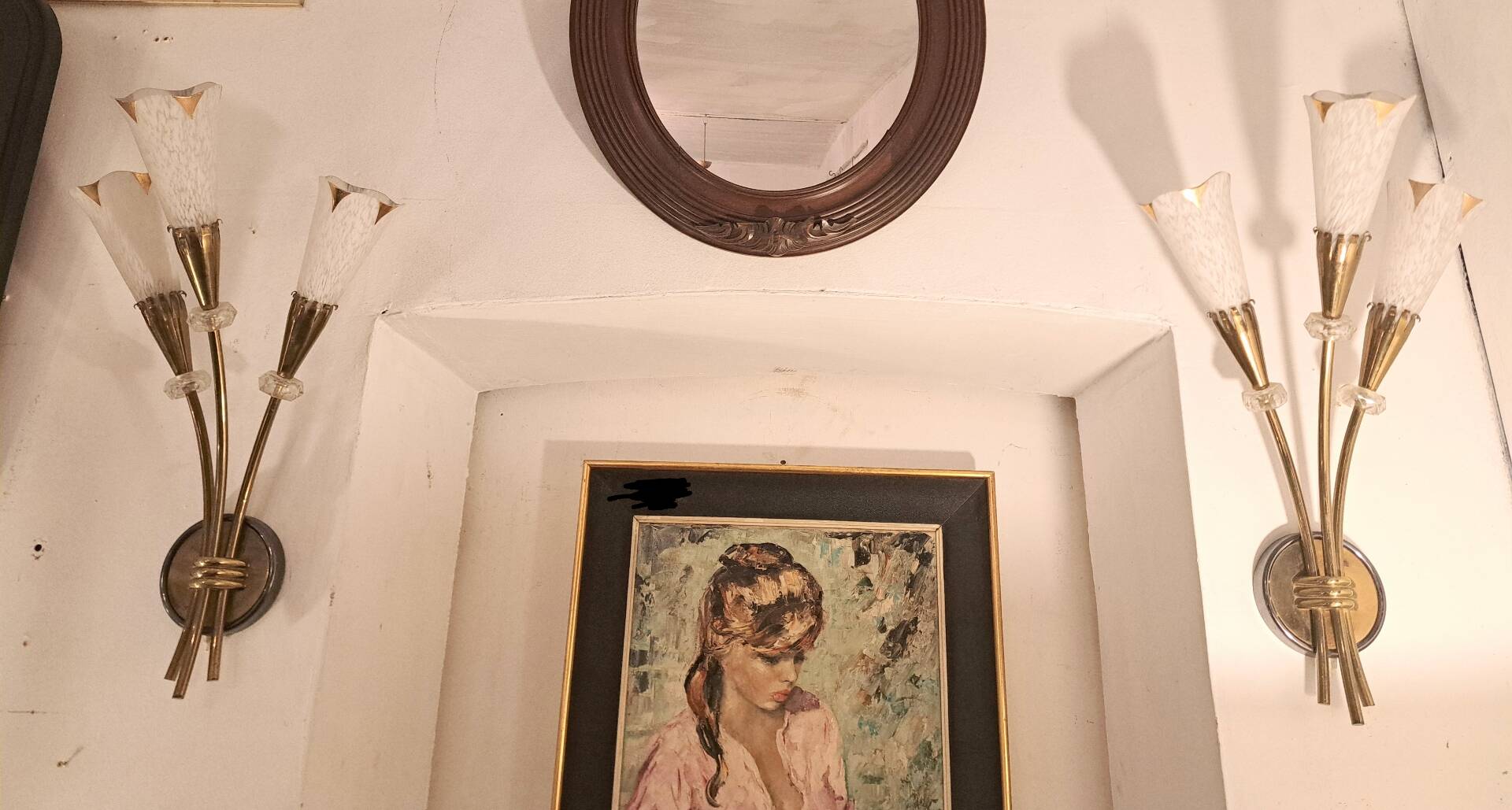 Lunel set of 1 chandelier and its pair of wall lights
