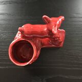 Red doe candle holder