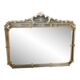 Venetian Rectangular Gold Floreal Hand-Carving Mirror in Murano Glass Style