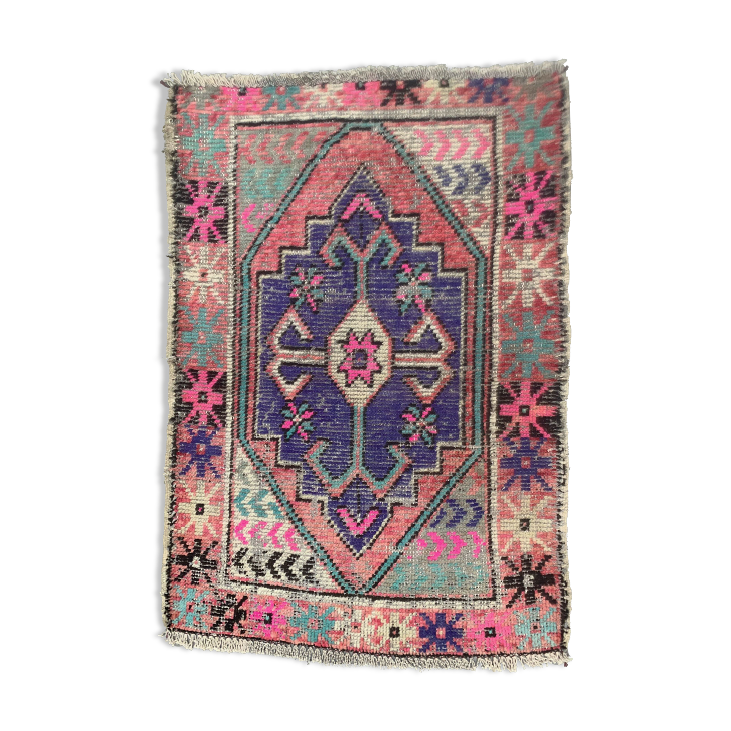 Vintage turkish oushak rug 115x83 cm carpet