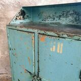 Old cabinet iron sideboard blue