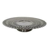 Plat piédouche métal argenté