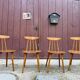 🪑✨ Set of 4 vintage HILLER chairs – Rare model with boomerang backrest -