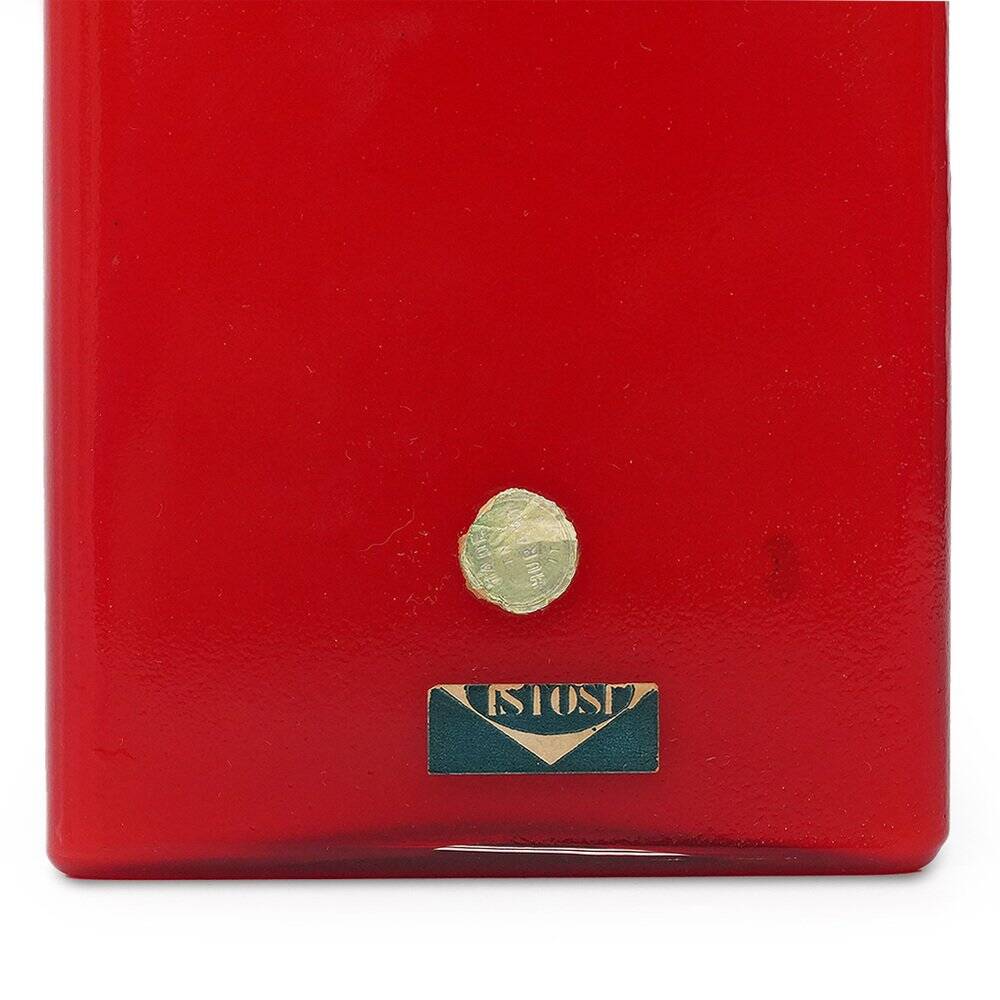 Red glass bottle by Luciano Vistosi for Vistosi, 1960s.