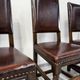Vintage Handmade French Chairs in Leather & Oak, 1970s.