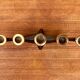 Vintage German brutalist metal candlestick by Dalbeck.