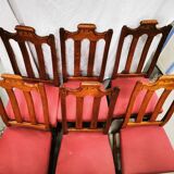 Set of 6 solid oak chairs
