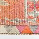 Tapis runner kilim vintage, style bohème, tons orange, rose et lilas pastel