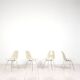 Ensemble de 4 chaises Eames en fibre de verre avec base en H pour Fehlbaum par Herman Miller