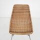 Mid-century rattan and metal dining chair, The Netherlands 1960's